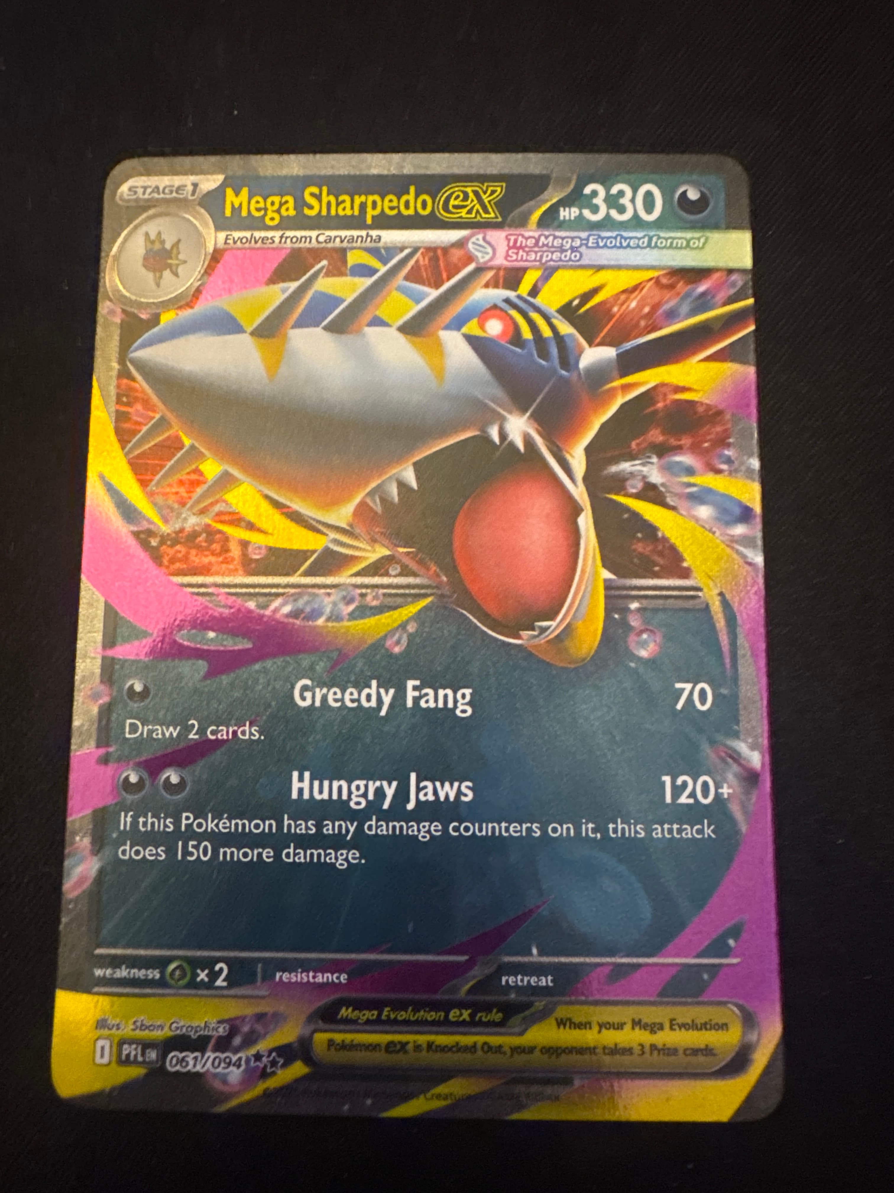 Mega Sharpedo ex from Phantasmal Flames