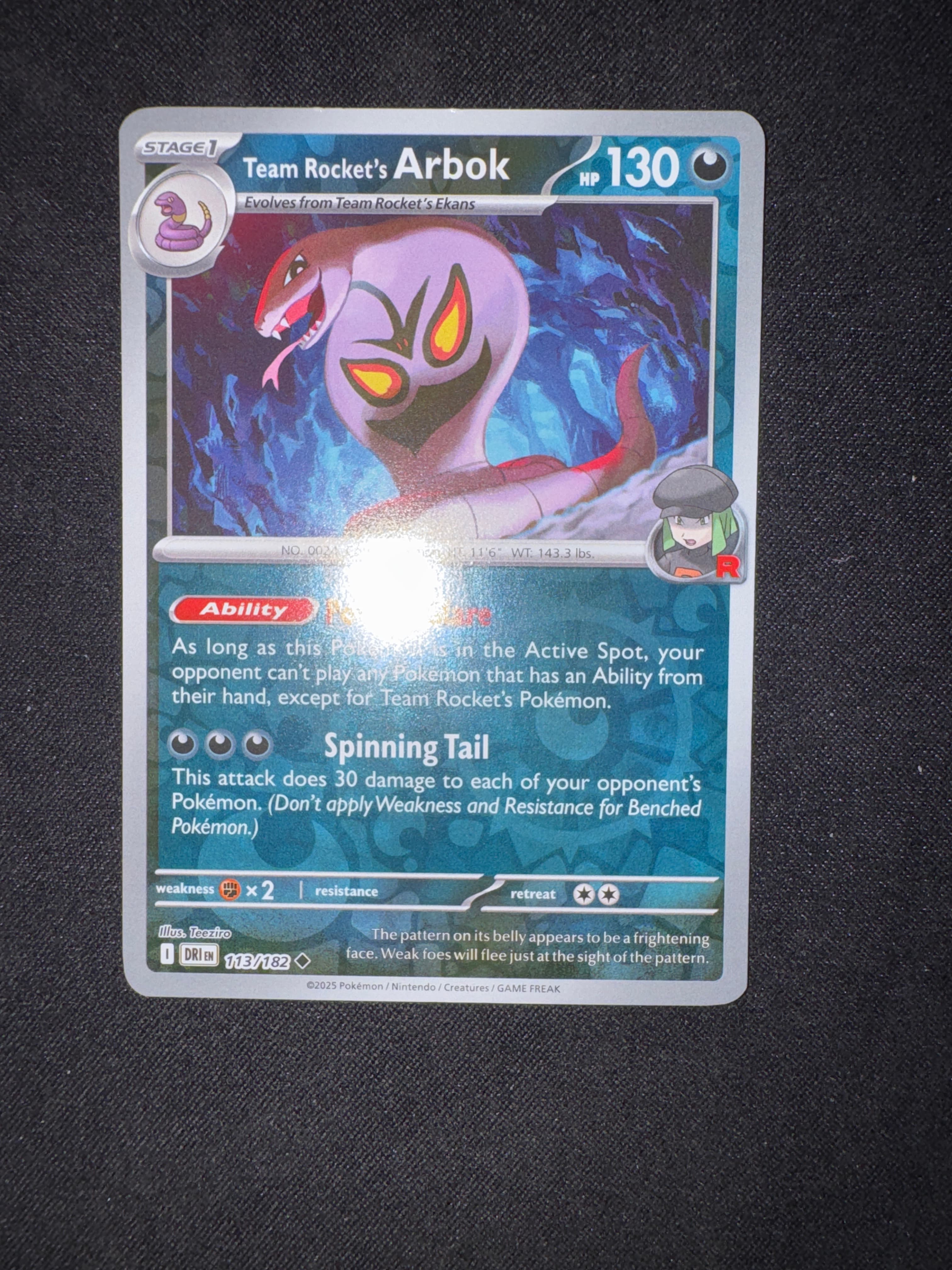 Team Rocket's Arbok from Destined Rivals